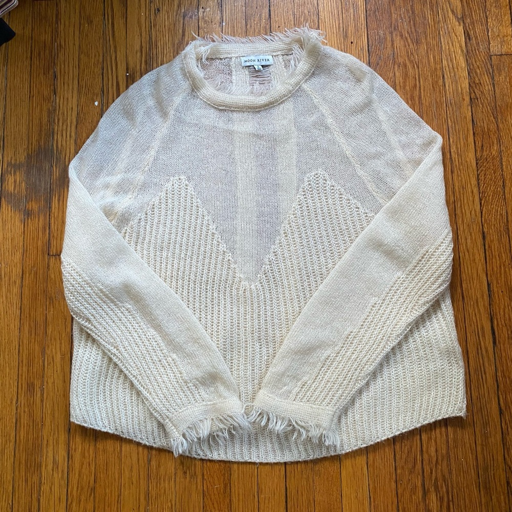 Elegant Cream Light Sweater